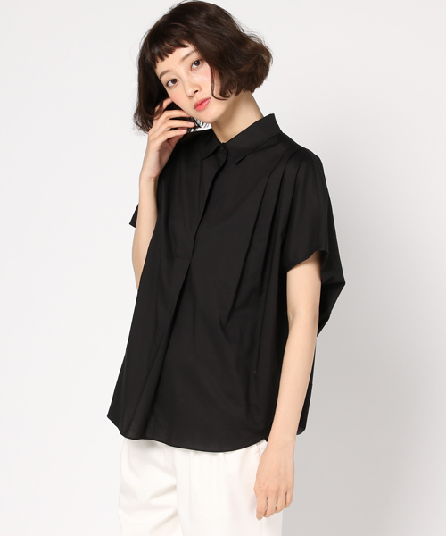 CLANE（クラネ）の「SPHERE DROP SHIRT（シャツ/ブラウス・レディース・ブラック/ホワイト・1/2）」の3枚目の写真