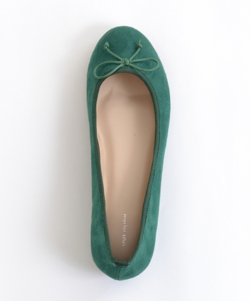 merlot plus(メルロープリュス)の「ラウンドリボンバレエシューズ000-6489S(バレエシューズ・レディース・ブラック/レッド/キャメル/ピンク/グリーン/ブラウン/マスタード・LL/M/S/L)」の3枚目の写真