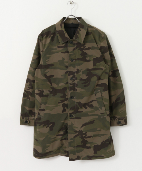 URBAN RESEARCH Sonny Label（アーバンリサーチサニーレーベル）の「マルチファンクション4WAYステンカラーコート（ステンカラーコート・メンズ・ブラック/ベージュ/カモフラージュ/ブルー・LARGE/MEDIUM）」の17枚目の写真