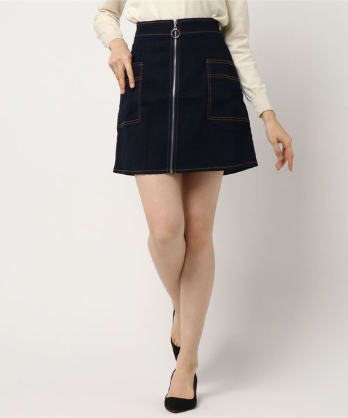 archives（アルシーヴ）の「配色ステッチデニムZIPスカート（デニムスカート・レディース・ロイヤルブルー/ネイビー/ダークブルー・MEDIUM）」の12枚目の写真