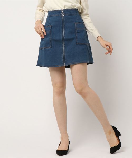 archives（アルシーヴ）の「配色ステッチデニムZIPスカート（デニムスカート・レディース・ロイヤルブルー/ネイビー/ダークブルー・MEDIUM）」の5枚目の写真