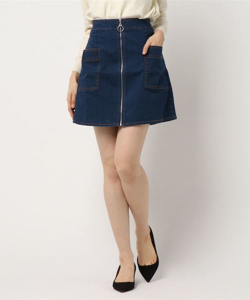 archives（アルシーヴ）の「配色ステッチデニムZIPスカート（デニムスカート・レディース・ロイヤルブルー/ネイビー/ダークブルー・MEDIUM）」の6枚目の写真