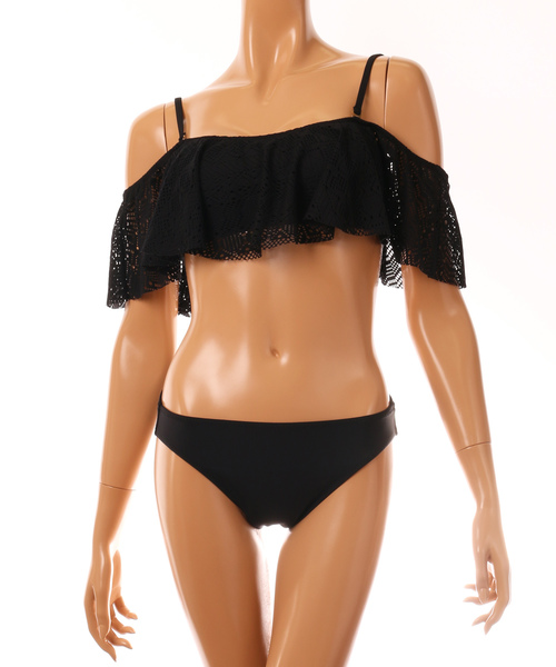 Peak Pine ピークアンドパイン の Peak Pine レース素材オフショルダービキニ 水着 9mサイズ 水着 Wear