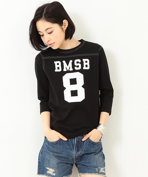 BEAMS BOY（ビームスボーイ）の「BEAMS BOY / テンジクフットボール 3/4T（Tシャツ/カットソー・レディース・レッド系その他/グリーン系その他/インディゴブルー/ワイン/ナチュラル/ホワイト/ライトグレー/ブラック/レッド/ダークグリーン/ネイビー・ONE SIZE）」の6枚目の写真