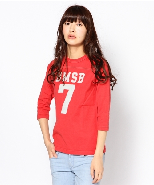 BEAMS BOY（ビームスボーイ）の「BEAMS BOY / テンジクフットボール 3/4T（Tシャツ/カットソー・レディース・レッド系その他/グリーン系その他/インディゴブルー/ワイン/ナチュラル/ホワイト/ライトグレー/ブラック/レッド/ダークグリーン/ネイビー・ONE SIZE）」の14枚目の写真