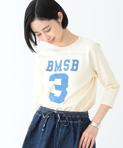 BEAMS BOY（ビームスボーイ）の「BEAMS BOY / テンジクフットボール 3/4T（Tシャツ/カットソー・レディース・レッド系その他/グリーン系その他/インディゴブルー/ワイン/ナチュラル/ホワイト/ライトグレー/ブラック/レッド/ダークグリーン/ネイビー・ONE SIZE）」の20枚目の写真