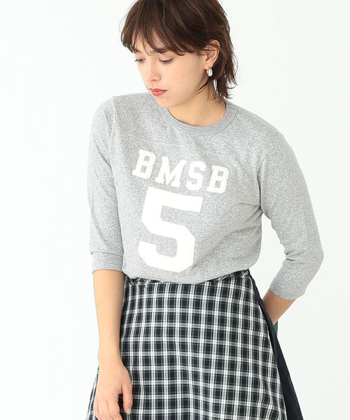 BEAMS BOY（ビームスボーイ）の「BEAMS BOY / テンジクフットボール 3/4T（Tシャツ/カットソー・レディース・レッド系その他/グリーン系その他/インディゴブルー/ワイン/ナチュラル/ホワイト/ライトグレー/ブラック/レッド/ダークグリーン/ネイビー・ONE SIZE）」の21枚目の写真
