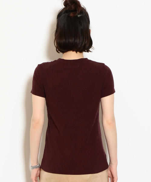 green label relaxing（グリーンレーベルリラクシング）の「NFC シルクネップ ショートスリーブカットソー ◆（Tシャツ/カットソー・レディース・ブラウン/ネイビー/ナチュラル・FREE）」の15枚目の写真