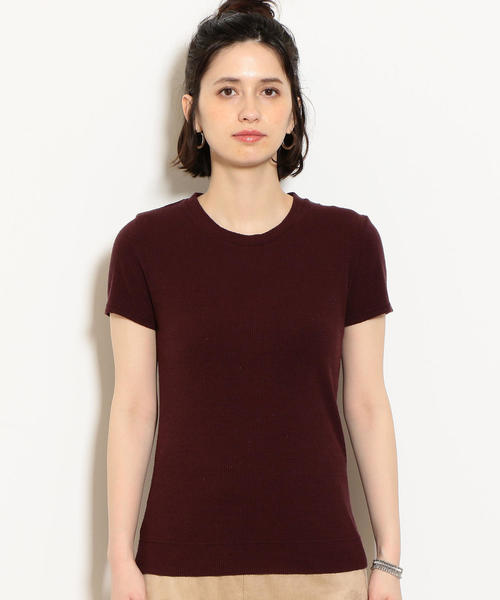 green label relaxing（グリーンレーベルリラクシング）の「NFC シルクネップ ショートスリーブカットソー ◆（Tシャツ/カットソー・レディース・ブラウン/ネイビー/ナチュラル・FREE）」の14枚目の写真