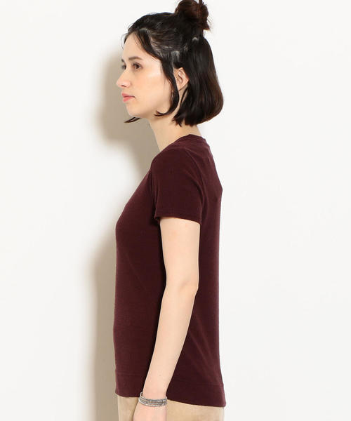 green label relaxing（グリーンレーベルリラクシング）の「NFC シルクネップ ショートスリーブカットソー ◆（Tシャツ/カットソー・レディース・ブラウン/ネイビー/ナチュラル・FREE）」の13枚目の写真