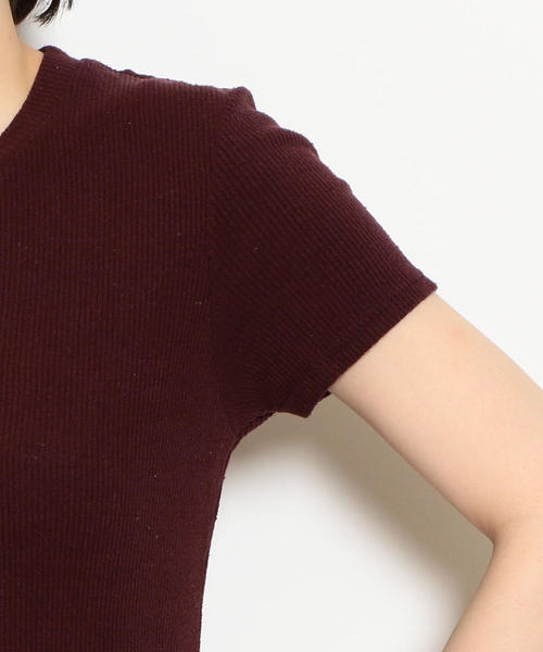 green label relaxing（グリーンレーベルリラクシング）の「NFC シルクネップ ショートスリーブカットソー ◆（Tシャツ/カットソー・レディース・ブラウン/ネイビー/ナチュラル・FREE）」の10枚目の写真