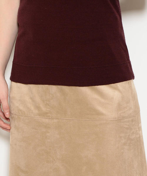 green label relaxing（グリーンレーベルリラクシング）の「NFC シルクネップ ショートスリーブカットソー ◆（Tシャツ/カットソー・レディース・ブラウン/ネイビー/ナチュラル・FREE）」の9枚目の写真