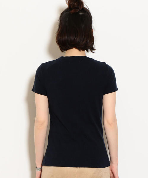 green label relaxing（グリーンレーベルリラクシング）の「NFC シルクネップ ショートスリーブカットソー ◆（Tシャツ/カットソー・レディース・ブラウン/ネイビー/ナチュラル・FREE）」の5枚目の写真