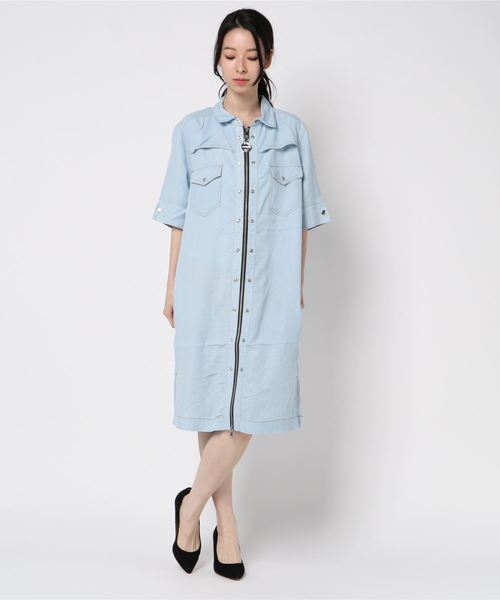 DIESEL（ディーゼル）の「00SBKD0IARN（ワンピース・レディース・インディゴブルー・LARGE/MEDIUM/SMALL/X-SMALL/XX-SMALL）」の5枚目の写真