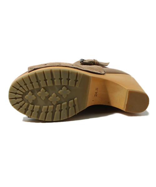 And A（アンドエー）の「ウッディーオープンブーツ（ブーツ・レディース・ブラック/ベージュ・23.5cm/24.5cm）」の7枚目の写真