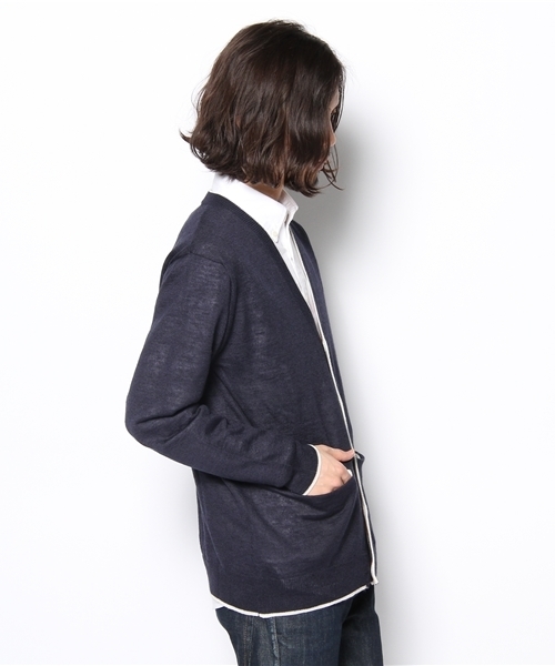 UNION STATION（ユニオンステーション）の「ライン入りカーディガン（カーディガン/ボレロ・メンズ・エメラルド/ブルー/ネイビー/イエロー/ピンク/オレンジ・MEDIUM/LARGE/LL）」の8枚目の写真