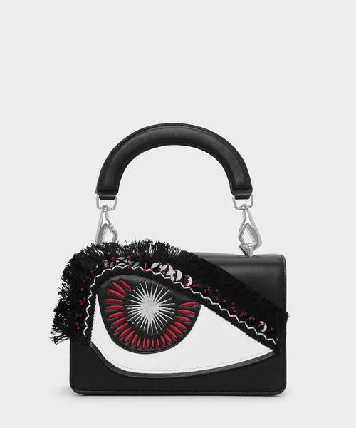 CHARLES & KEITH(チャールズ & キース)の「スカラップトリムクロスボディバッグ / SCALLOP TRIM CROSSBODY BAG(ショルダーバッグ・レディース・ブラック/レッド/ブラック系その他2・S)」の2枚目の写真