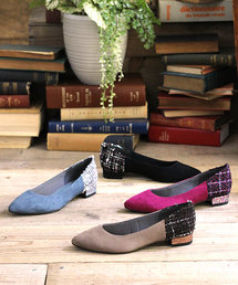 JELLY BEANS | mixツイードコンビパンプス(109-9604)JELLY BEANS(ジェリービーンズ)(パンプス)