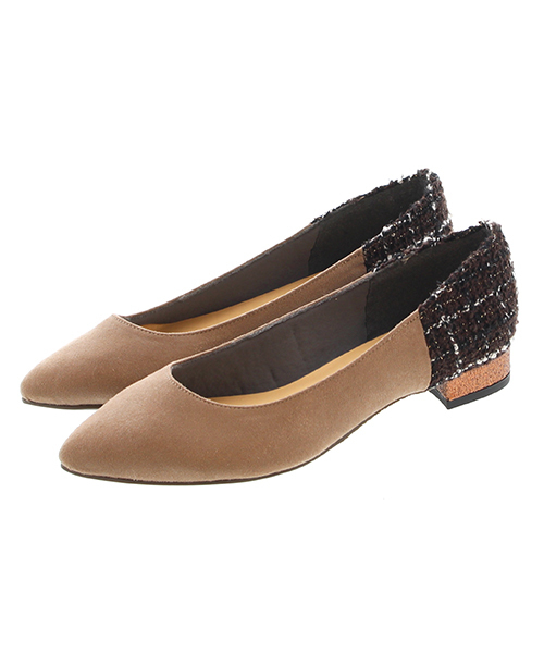 JELLY BEANS（ジェリービーンズ）の「mixツイードコンビパンプス(109-9604)JELLY BEANS(ジェリービーンズ)（パンプス・レディース・ブラック/パープル/ブルー/グレイッシュベージュ・23/24/22.5/24.5/23.5）」の6枚目の写真