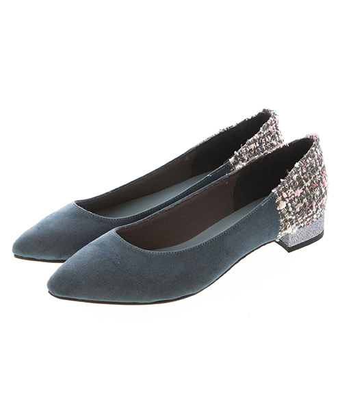 JELLY BEANS（ジェリービーンズ）の「mixツイードコンビパンプス(109-9604)JELLY BEANS(ジェリービーンズ)（パンプス・レディース・ブラック/パープル/ブルー/グレイッシュベージュ・23/24/22.5/24.5/23.5）」の7枚目の写真