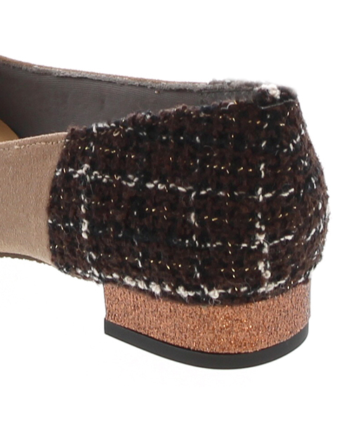 JELLY BEANS（ジェリービーンズ）の「mixツイードコンビパンプス(109-9604)JELLY BEANS(ジェリービーンズ)（パンプス・レディース・ブラック/パープル/ブルー/グレイッシュベージュ・23/24/22.5/24.5/23.5）」の14枚目の写真