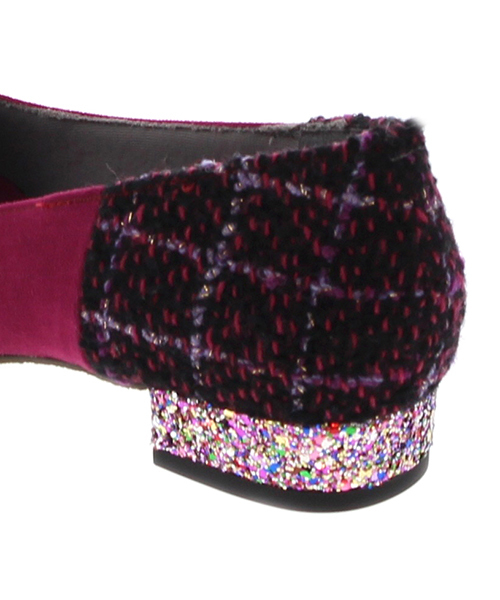 JELLY BEANS（ジェリービーンズ）の「mixツイードコンビパンプス(109-9604)JELLY BEANS(ジェリービーンズ)（パンプス・レディース・ブラック/パープル/ブルー/グレイッシュベージュ・23/24/22.5/24.5/23.5）」の16枚目の写真