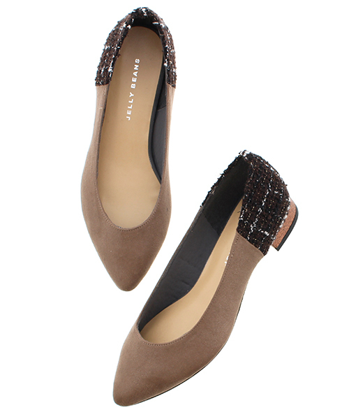 JELLY BEANS（ジェリービーンズ）の「mixツイードコンビパンプス(109-9604)JELLY BEANS(ジェリービーンズ)（パンプス・レディース・ブラック/パープル/ブルー/グレイッシュベージュ・23/24/22.5/24.5/23.5）」の17枚目の写真