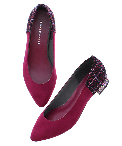 JELLY BEANS（ジェリービーンズ）の「mixツイードコンビパンプス(109-9604)JELLY BEANS(ジェリービーンズ)（パンプス・レディース・ブラック/パープル/ブルー/グレイッシュベージュ・23/24/22.5/24.5/23.5）」の18枚目の写真