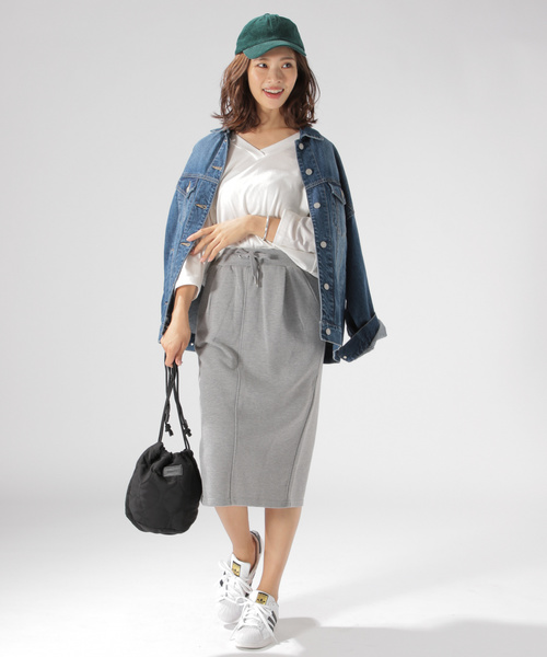 BAYFLOW(ベイフロー)の「ウラケタイトスカートMT(スカート・レディース・ブラック/ベージュ/グレー/ブルー・SMALL/MEDIUM)」の6枚目の写真