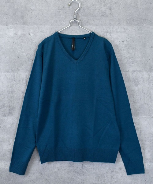 Anytime Songs（エニータイムソングス）の「Vネックセーター（ニット/セーター・メンズ・ネイビー/チャコール/グレー系その他/ブラック/ブルー/ホワイト/マスタード/ブラック系その他/ワインレッド/ブラウン・MEDIUM/LARGE/X-LARGE）」の8枚目の写真