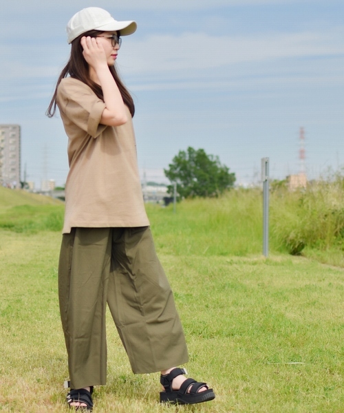 ARCHIVER（アーカイバ）の「【Ir】天竺ルーズフィットＴシャツ（Tシャツ/カットソー・レディース・ホワイト/ブラック/ベージュ/ネイビー/グレー/カーキ/ピンク・MEDIUM/LARGE）」の4枚目の写真