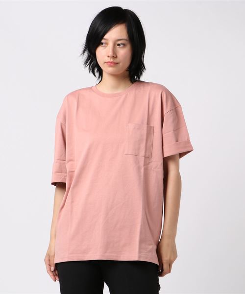 ARCHIVER（アーカイバ）の「【Ir】天竺ルーズフィットＴシャツ（Tシャツ/カットソー・レディース・ホワイト/ブラック/ベージュ/ネイビー/グレー/カーキ/ピンク・MEDIUM/LARGE）」の7枚目の写真