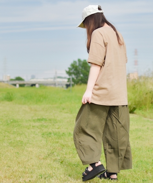 ARCHIVER（アーカイバ）の「【Ir】天竺ルーズフィットＴシャツ（Tシャツ/カットソー・レディース・ホワイト/ブラック/ベージュ/ネイビー/グレー/カーキ/ピンク・MEDIUM/LARGE）」の12枚目の写真