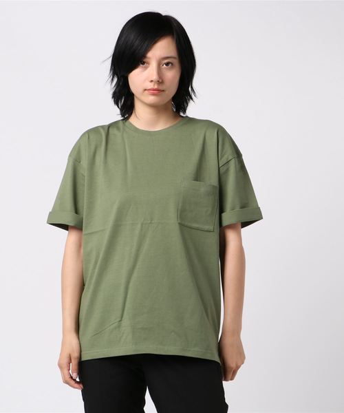 ARCHIVER（アーカイバ）の「【Ir】天竺ルーズフィットＴシャツ（Tシャツ/カットソー・レディース・ホワイト/ブラック/ベージュ/ネイビー/グレー/カーキ/ピンク・MEDIUM/LARGE）」の20枚目の写真