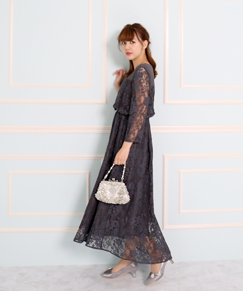 marjour　マージュール　ヘムライン　総柄　花柄 シフォンロングワンピース 楽天市場】【在庫一掃SALE】ワンピース きれいめ マーブル 総柄