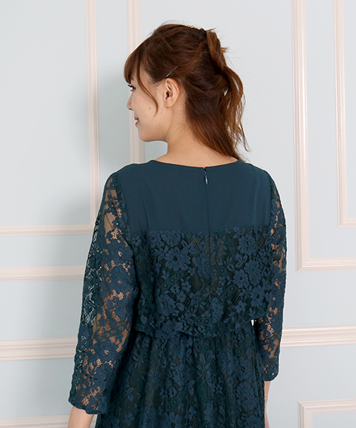 ♣新品未使用！マーブルシフォン切り替え前開きジレ MARLENE JOBERT（マルレーヌ ジョベル）の「セレモニー シフォン