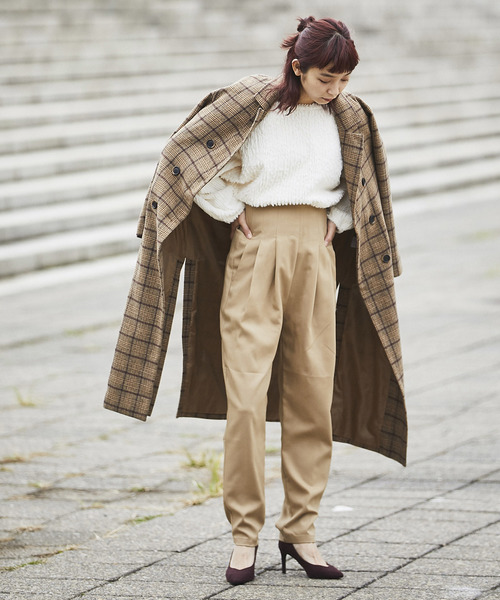 and R（アンドアール）の「ウエストタックテーパードパンツ（その他パンツ・レディース・ブラック/ベージュ/ブルーグレー・FREE）」の9枚目の写真