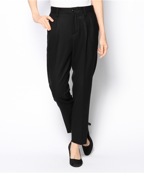 AMERICAN RAG CIE（アメリカンラグシー）の「ﾌﾗﾉ8分丈ﾄﾗｳｻﾞｰｽPT/AKJ-L132-PT168（スラックス・レディース・ブラック/ライトグレー・1/0）」の2枚目の写真