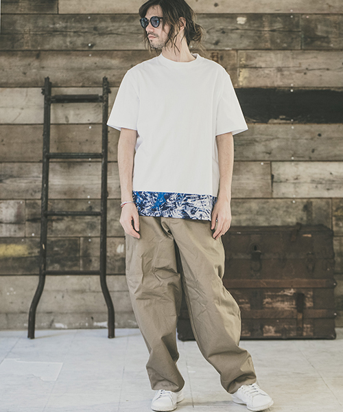 CAMBIO（カンビオ）の「mp6815-Twill Sarrouel Wide Pants　ワイドパンツ（その他パンツ・メンズ・ブラック/ベージュ/オリーブ・L/M/S）」の14枚目の写真