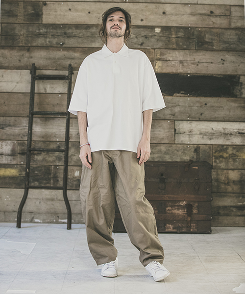 CAMBIO（カンビオ）の「mp6815-Twill Sarrouel Wide Pants　ワイドパンツ（その他パンツ・メンズ・ブラック/ベージュ/オリーブ・L/M/S）」の11枚目の写真