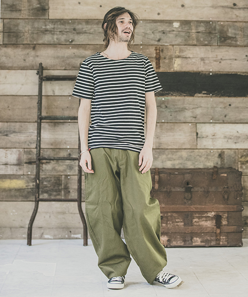 CAMBIO（カンビオ）の「mp6815-Twill Sarrouel Wide Pants　ワイドパンツ（その他パンツ・メンズ・ブラック/ベージュ/オリーブ・L/M/S）」の18枚目の写真