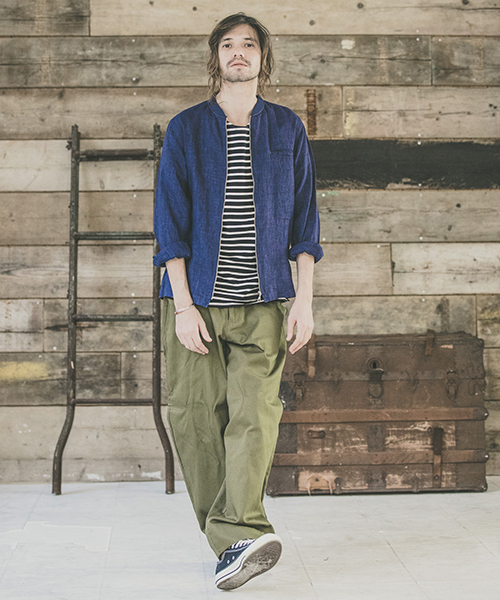 CAMBIO（カンビオ）の「mp6815-Twill Sarrouel Wide Pants　ワイドパンツ（その他パンツ・メンズ・ブラック/ベージュ/オリーブ・L/M/S）」の15枚目の写真