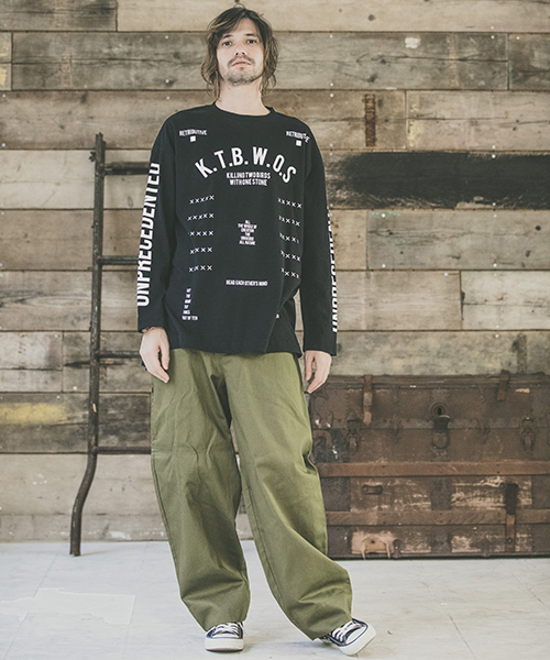 CAMBIO（カンビオ）の「mp6815-Twill Sarrouel Wide Pants　ワイドパンツ（その他パンツ・メンズ・ブラック/ベージュ/オリーブ・L/M/S）」の8枚目の写真