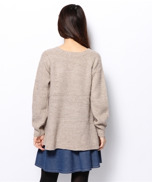 VIS（ビス）の「クルーネックフレアープルオーバー（ニット/セーター・レディース・オフホワイト/ベージュ/ネイビー/オレンジ・MEDIUM）」の7枚目の写真