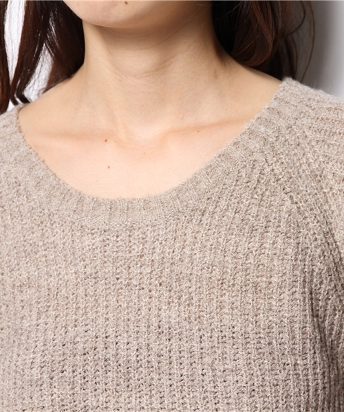 VIS（ビス）の「クルーネックフレアープルオーバー（ニット/セーター・レディース・オフホワイト/ベージュ/ネイビー/オレンジ・MEDIUM）」の8枚目の写真