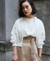 &g'aime | 【&g'aime】レースシアーブルゾン(ブルゾン)