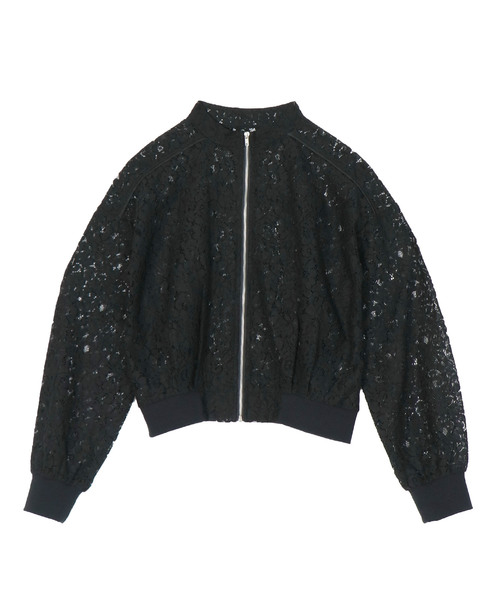 &g'aime（アンジェム）の「【&g'aime】レースシアーブルゾン（ブルゾン・レディース・ホワイト/ブラック・FREE）」の10枚目の写真