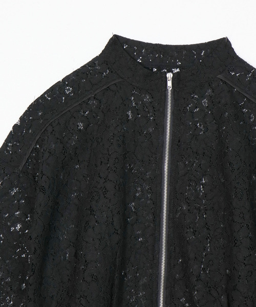 &g'aime（アンジェム）の「【&g'aime】レースシアーブルゾン（ブルゾン・レディース・ホワイト/ブラック・FREE）」の11枚目の写真