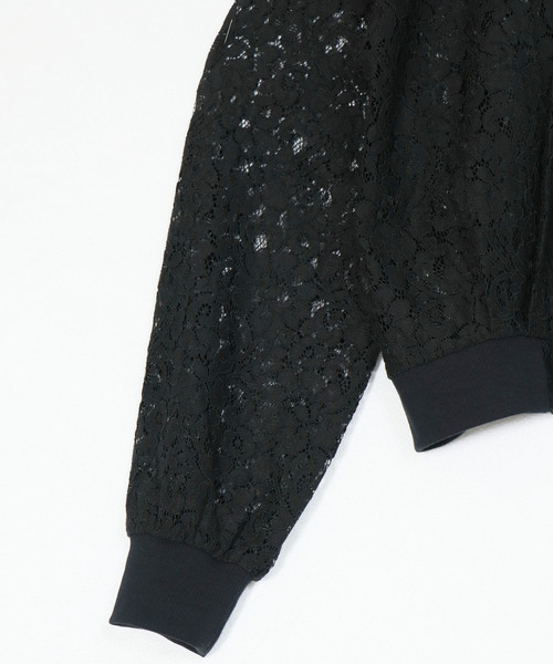 &g'aime（アンジェム）の「【&g'aime】レースシアーブルゾン（ブルゾン・レディース・ホワイト/ブラック・FREE）」の12枚目の写真