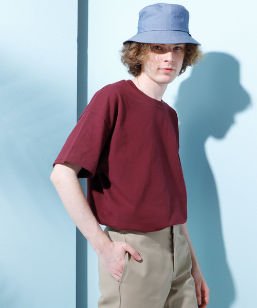 GILDAN(ギルダン)の「ギルダン ビッグシルエット USAオーバーサイズ 1/2 sleeve Tシャツ カットソー(Tシャツ/カットソー・メンズ・ブラック/ネイビー/ライム/ブルー系その他/グリーン系その他2/グレー/ピンク系その他2/オレンジ/ピンク系その他/チャコールグレー/レッド/グリーン系その他/マルーン/ホワイト/パープル/ナチュラル・L/XXL/XL)」の19枚目の写真